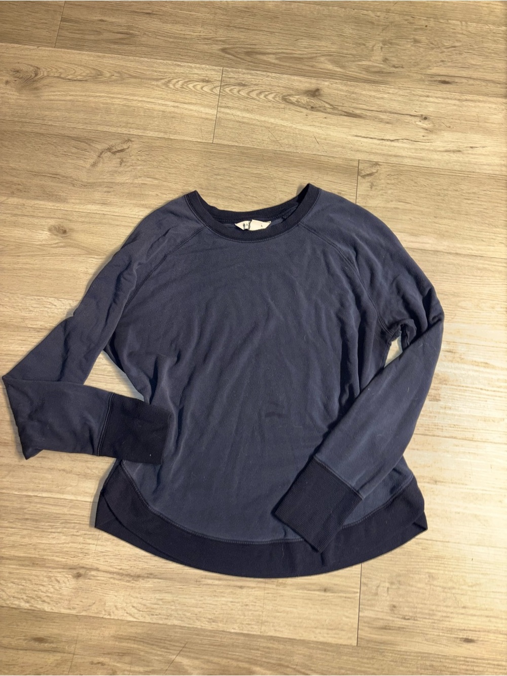 Athleta Dark Navy Long Sleeve Pullover Sweatshirt